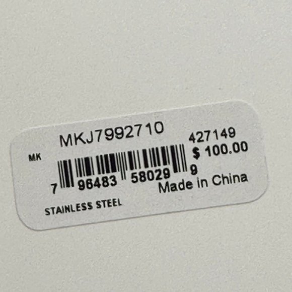 COPY - NWT MICHAEL KORS Womens Large Gold Hoop Earrings MK Logo Rim, 2" Wide - Picture 8 of 8